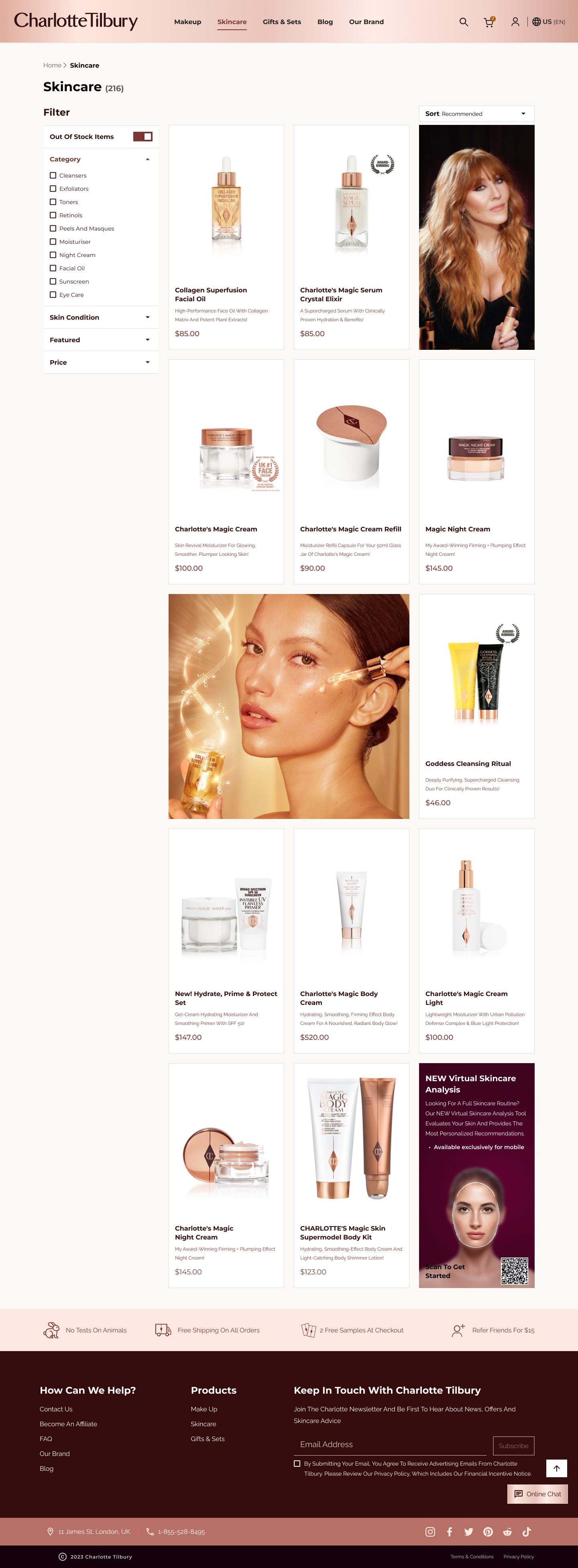 Redesigned product listing on desktop — advanced filters and a clean, breathable grid