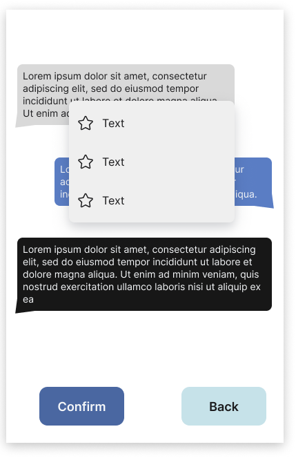 Context menu — translate, copy, read, memorize on any message