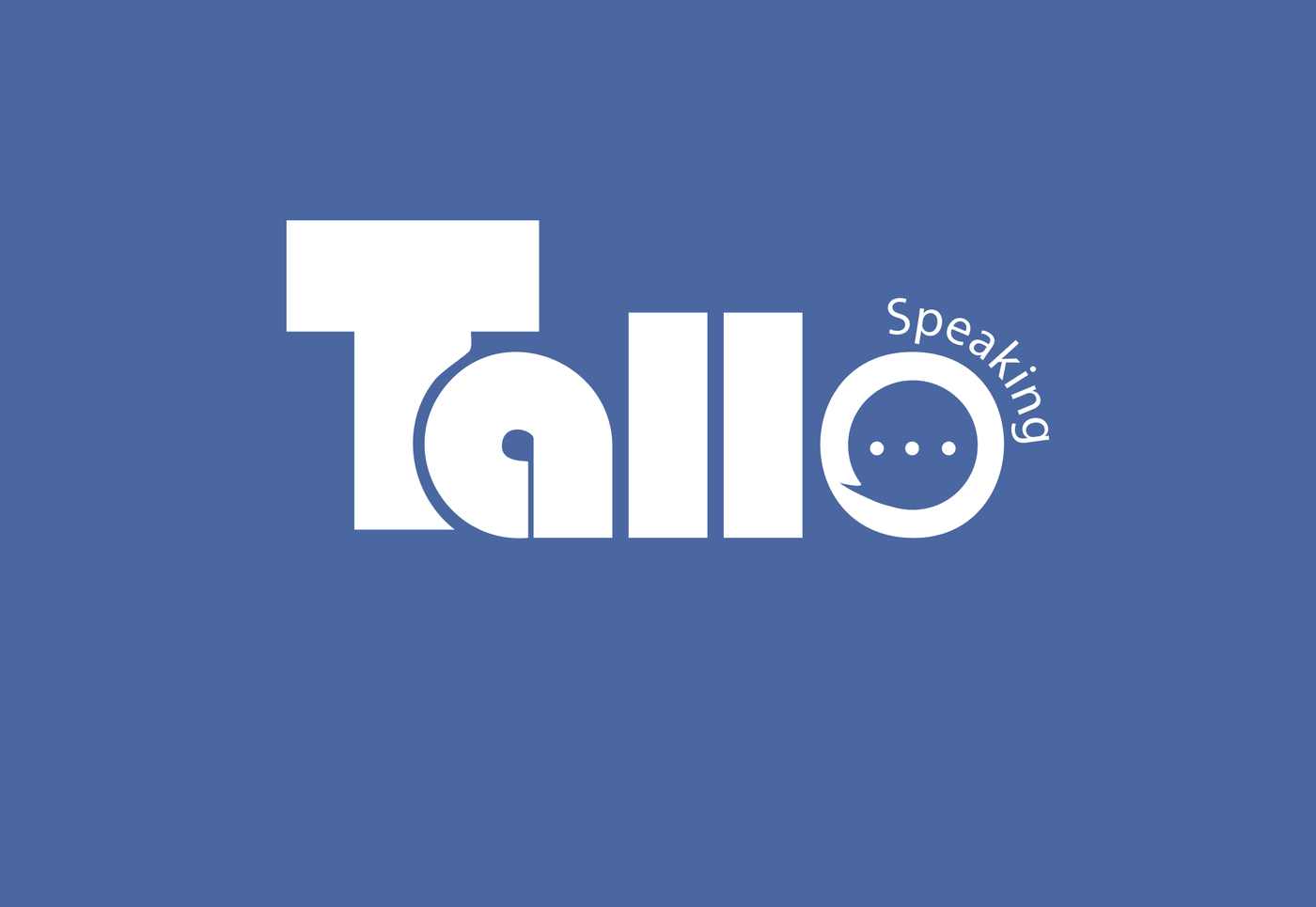 Tallo wordmark reversed on the primary blue